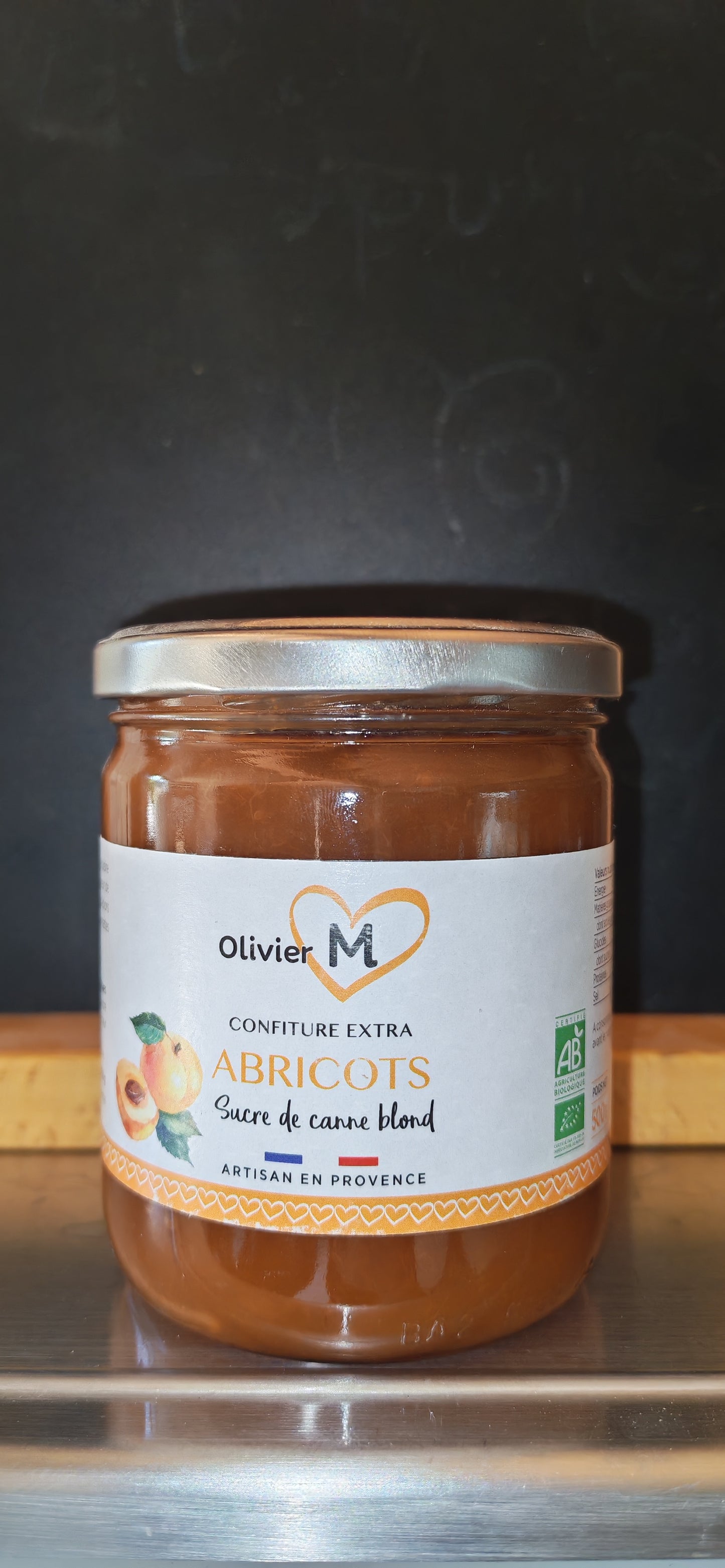 Confiture d'abricots BIO-500grs