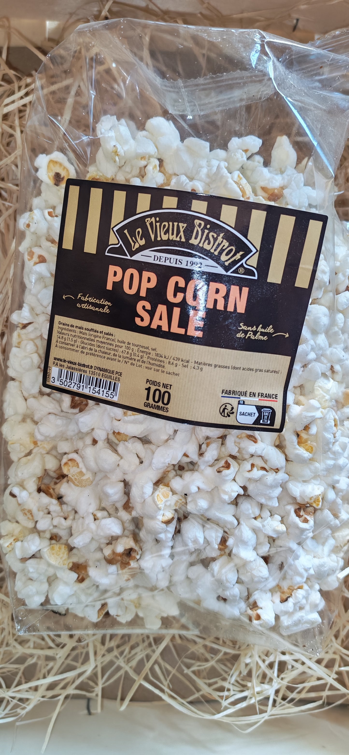 Pop corn salé