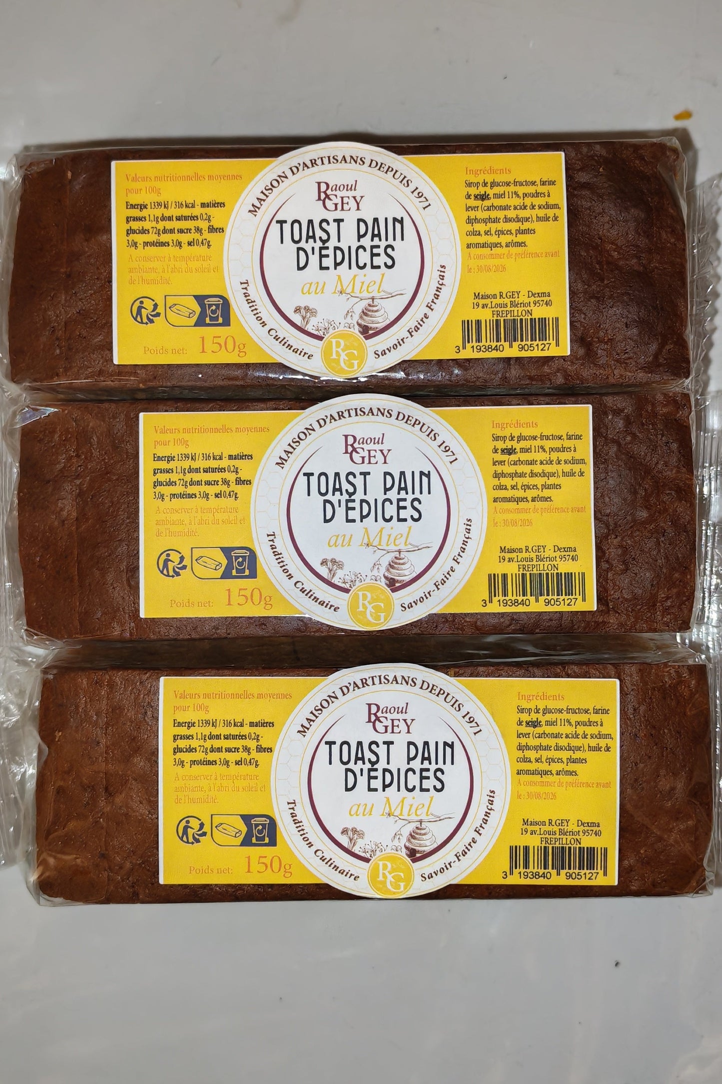 Pain d'épice au miel-150grs