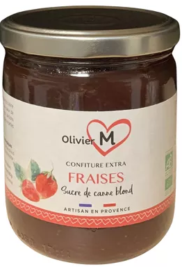 Confiture de fraises Bio - 500grs - Au Panier Gourmand