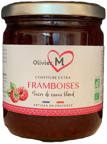 Confiture de framboises Bio - 500 grs - Au Panier Gourmand