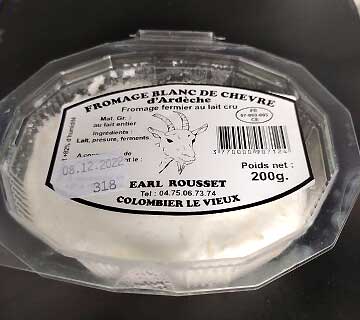 Fromage frais de chèvre 200 grs