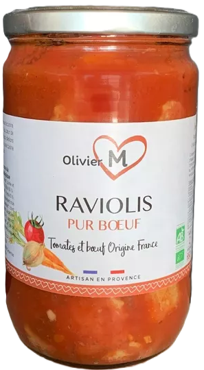 Raviolois Bio pur Boeuf -  1000 grs - Au Panier Gourmand