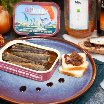 Sardines au confit d'oignon - 69 grs - Au Panier Gourmand