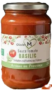Sauce tomate Bio au basilic - 350 grs - Au Panier Gourmand